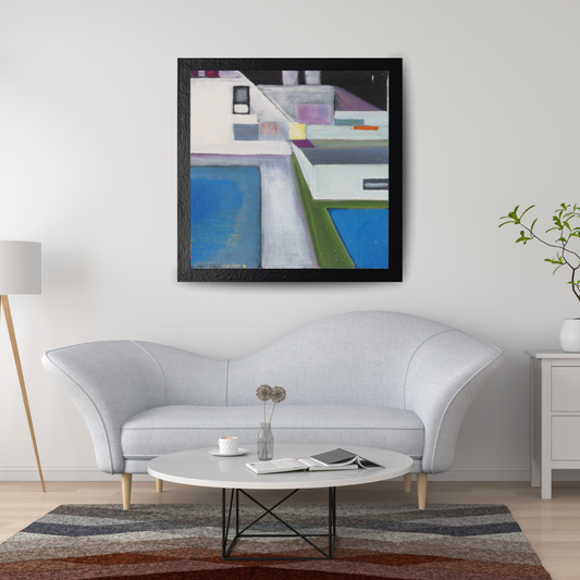 Urban Geometry – Modern Abstract Canvas Painting
