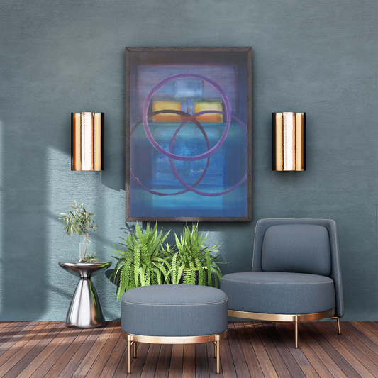 3circlesWindow - Abstract Geometric Wall Art – Mystical Circles in Vibrant Hues