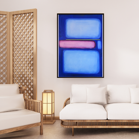 Aligning Blue Serenity – Modern Abstract Canvas Painting