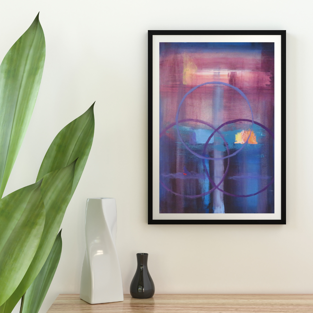 3 CirclesFlash - Abstract Digital Wall Art | Printable High-Resolution Artwork
