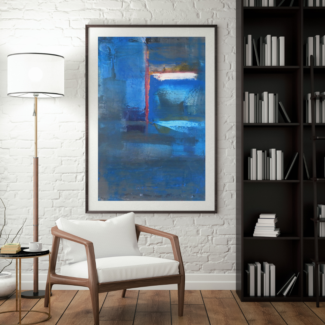 RedVertical – Bold Abstract Red Wall Art | Modern Canvas Print for Home & Office