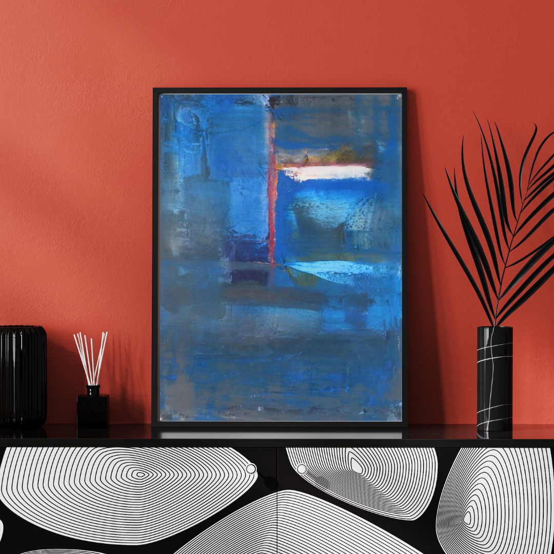 RedVertical – Bold Abstract Red Wall Art | Modern Canvas Print for Home & Office