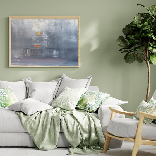 Sailing Light in Grey – Abstract Modern Art Canvas | Minimalist Gray Wall Decor
