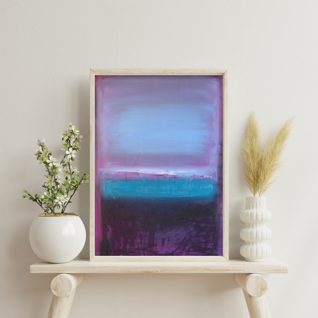 Brush - Abstract Blue & Purple Digital Wall Art | Modern Printable Decor