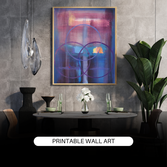 3 CirclesFlash - Abstract Digital Wall Art | Printable High-Resolution Artwork