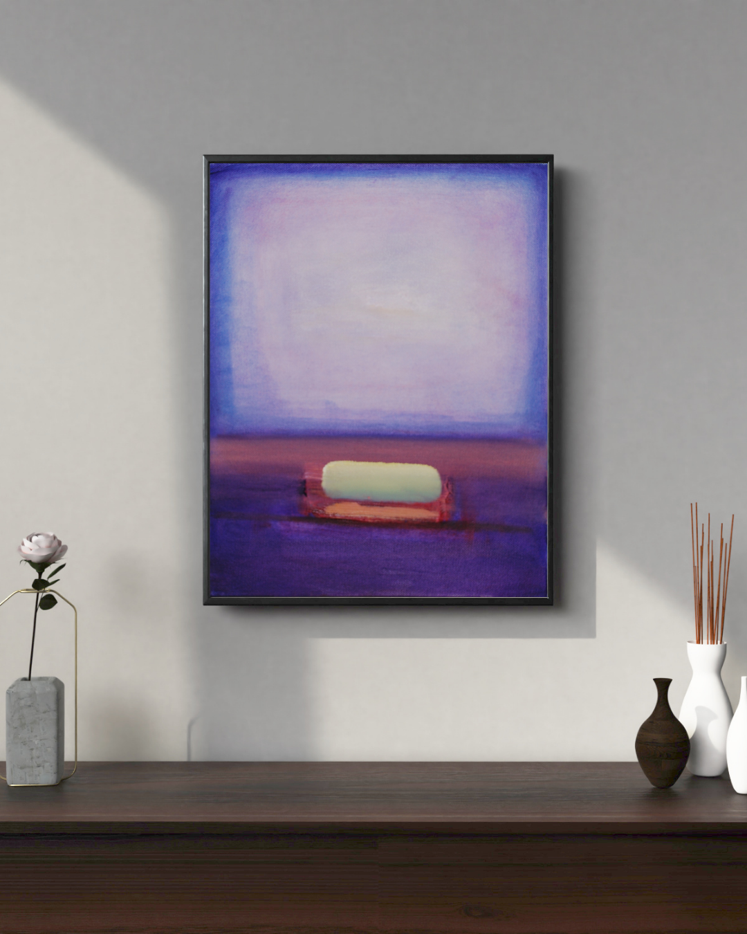 Purplesouls Abstract Wall Art - Modern Framed Canvas Print for Home Decor
