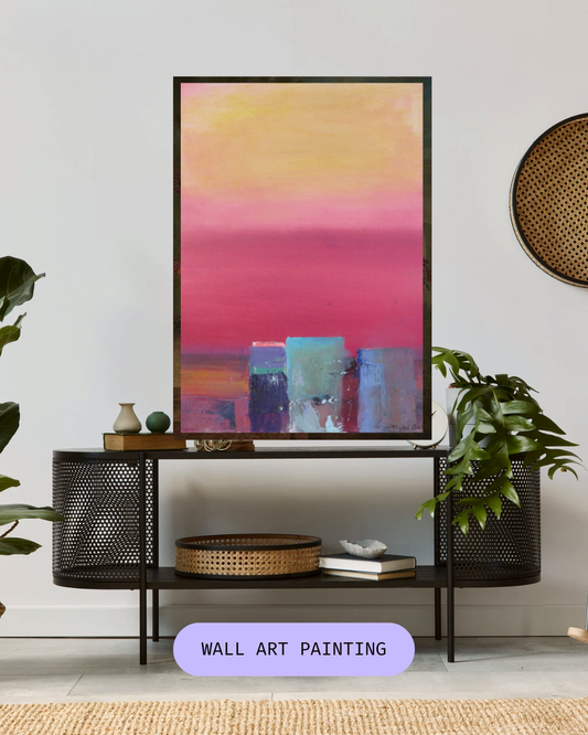 Turquoise Dawn – Abstract Art with Vibrant Hues | Modern Wall Decor for Home & Office