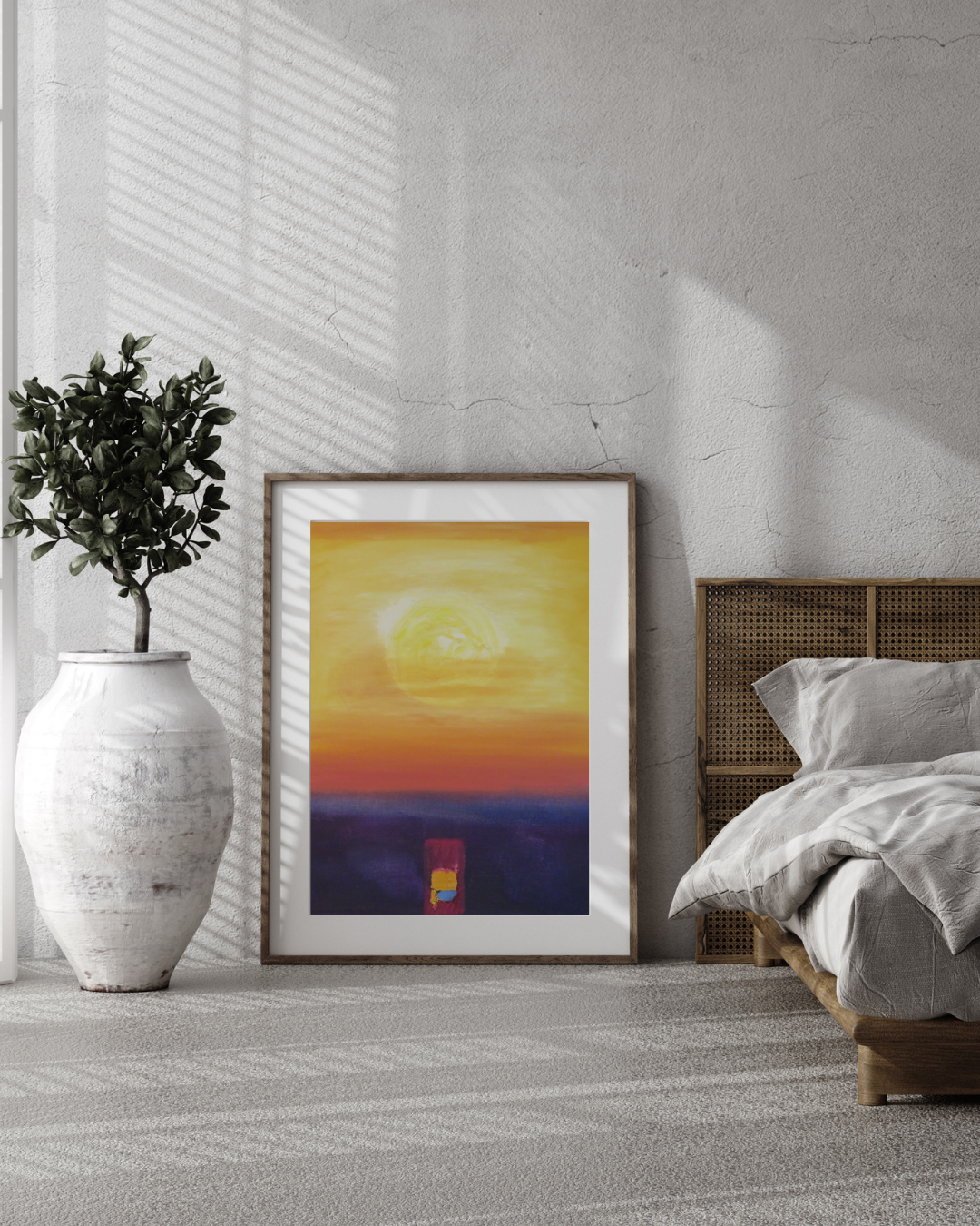 Sunset Stable – Vibrant Abstract Sunset Canvas Art | Modern Wall Decor