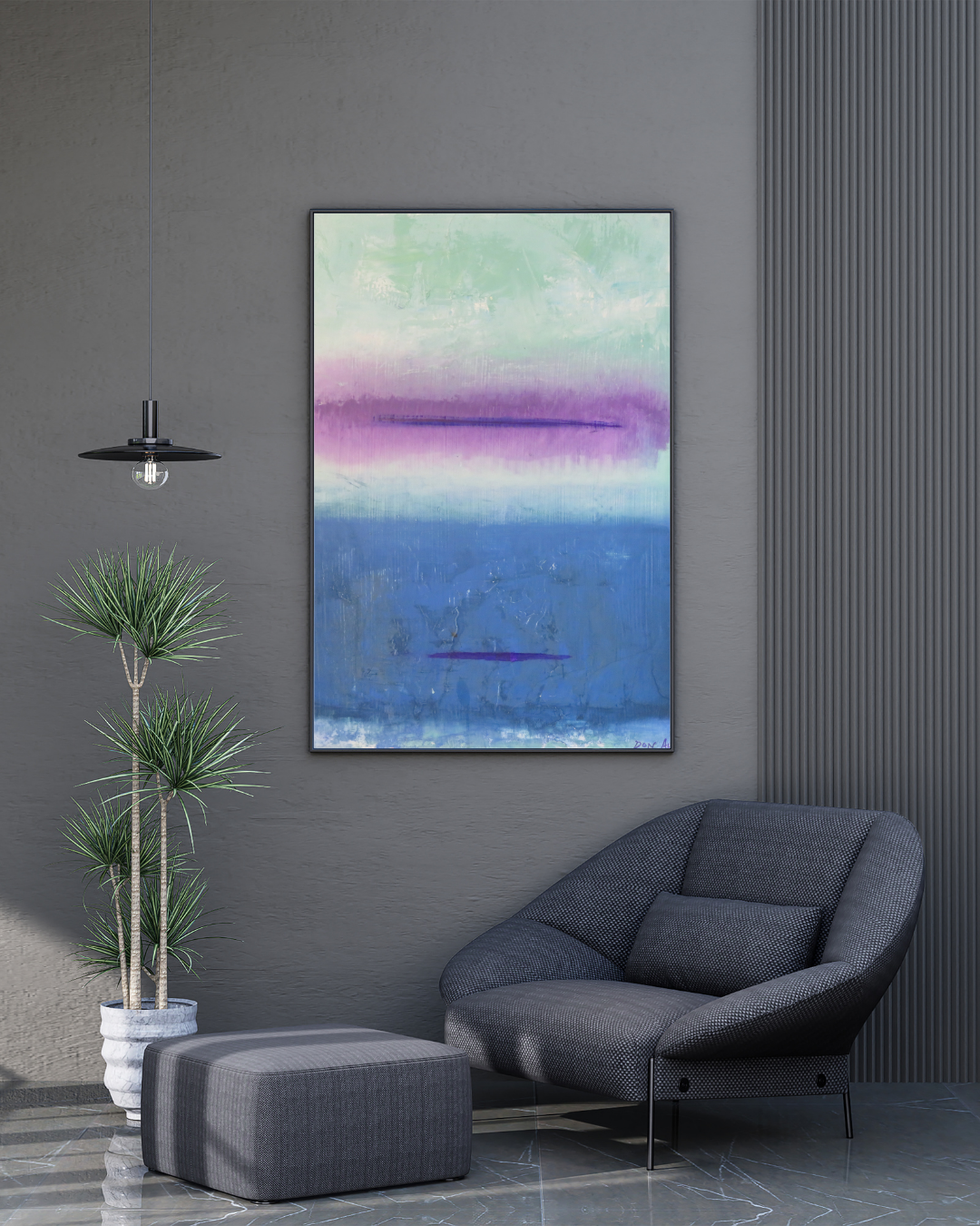 Mirrorline – Original Abstract Canvas Painting for Modern Home Décor