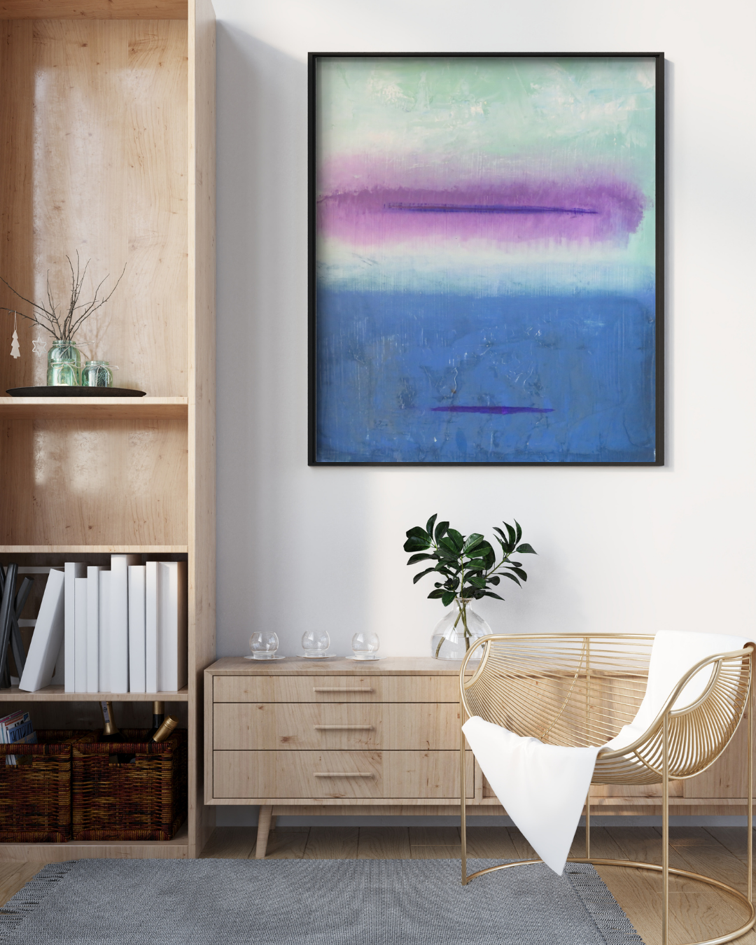 Mirrorline – Original Abstract Canvas Painting for Modern Home Décor