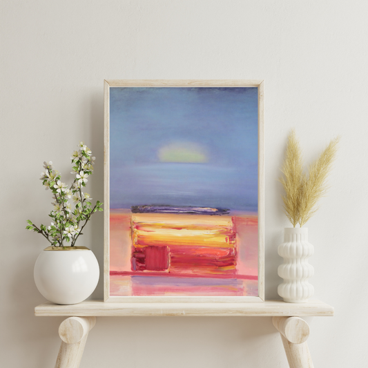 PinkBlue Abstract Wall Art - Contemporary Canvas for Elegant Home Decor