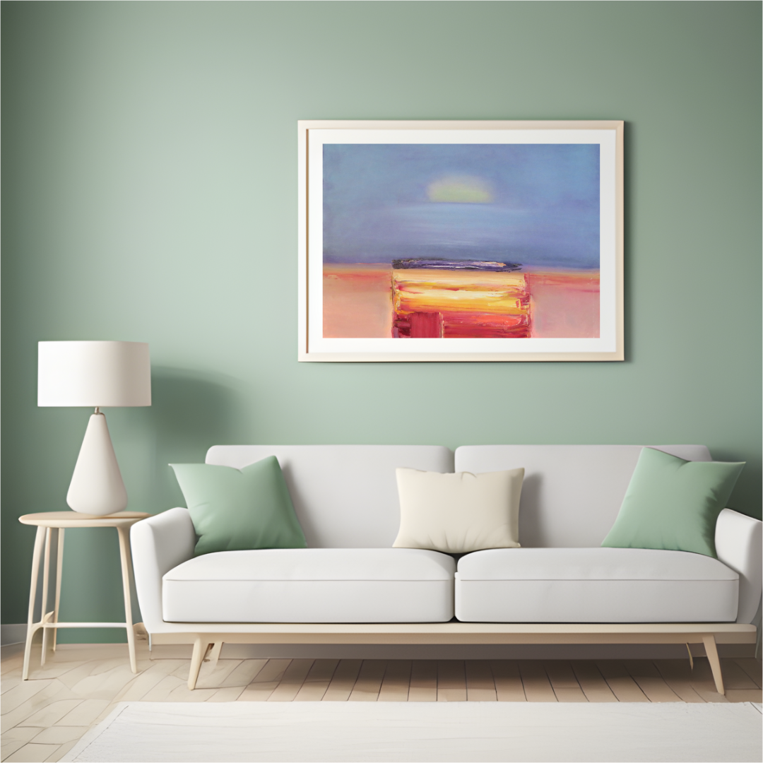 PinkBlue Abstract Wall Art - Contemporary Canvas for Elegant Home Decor
