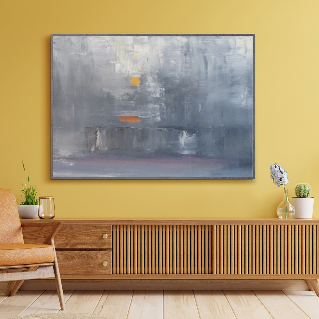 OrangeinGrey - Modern Abstract Wall Art | Chic Home Decor