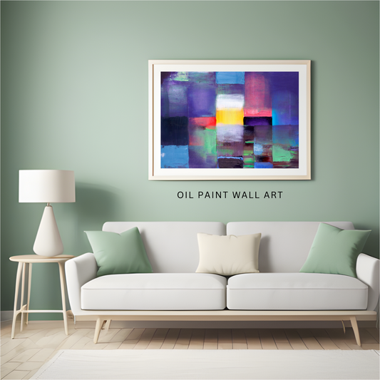 Vibrant Multicolor Abstract Digital Wall Art | Geometric Modern Artwork | Bold & Colorful Printable Art for Contemporary Interiors