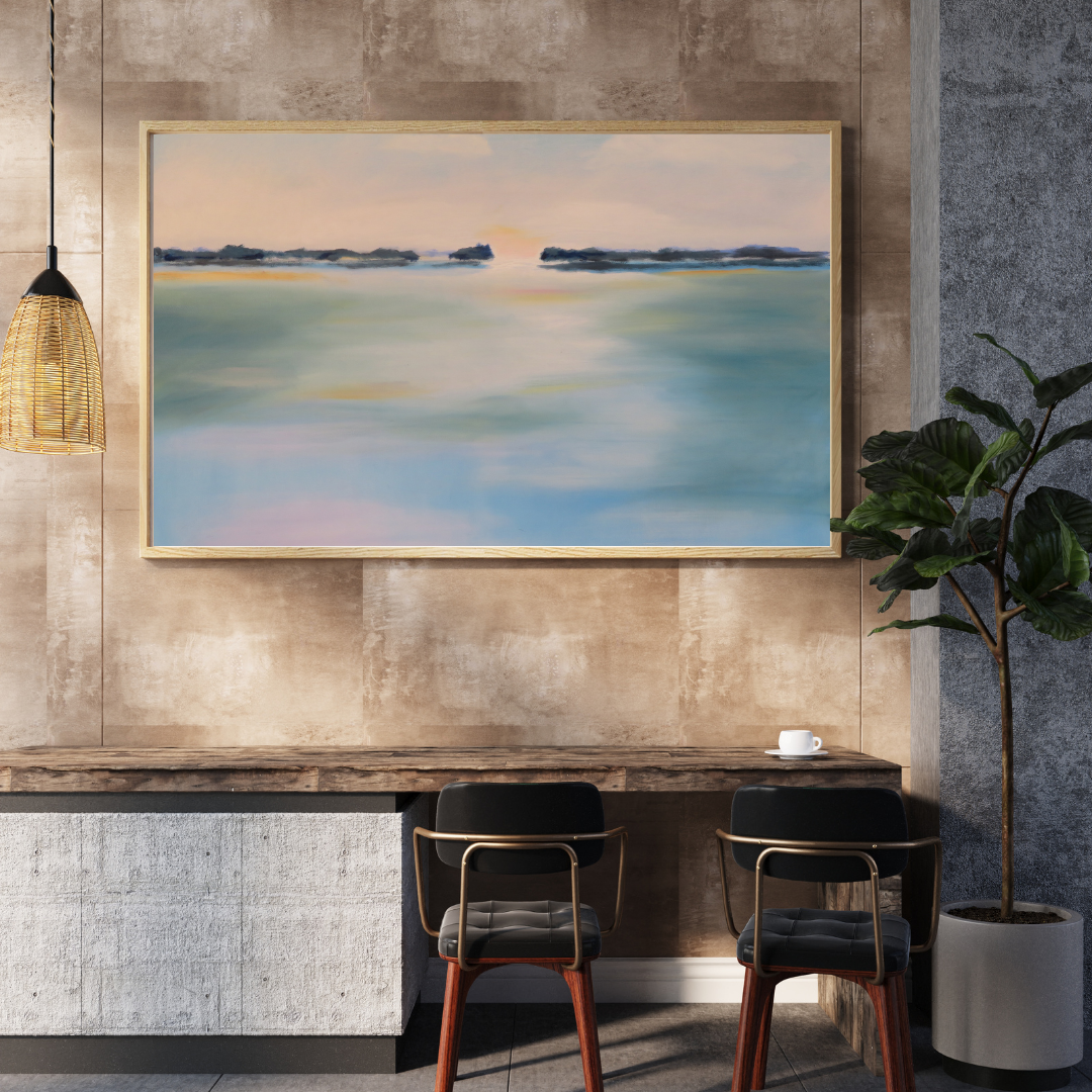 Serene Ocean Horizon Digital Wall Art | Minimalist Seascape Printable Art | Coastal Sunset & Tranquil Water Artwork for Modern Interiors