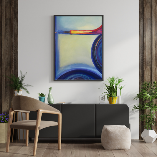 Thrust – Bold Abstract Digital Painting, Dynamic Energy & Vivid Color Expression for Modern Wall Art Décor