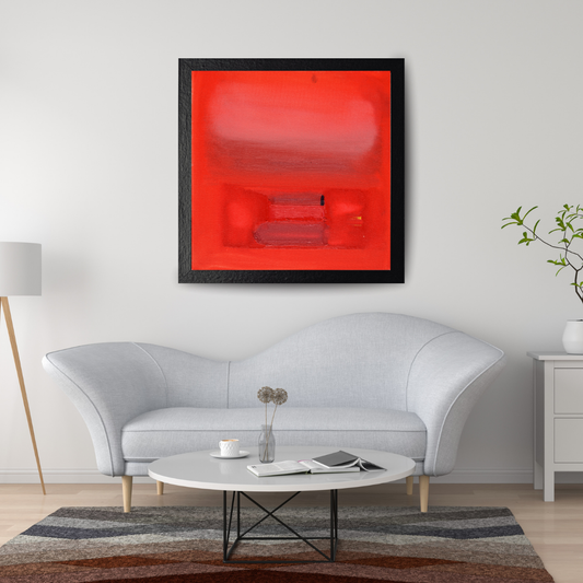 Redrevealed - Modern Abstract Red Painting for Stylish Home Decor