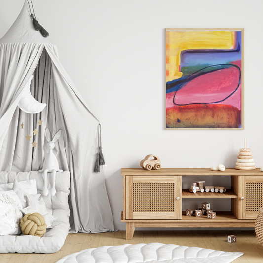 Yellow OverCIRC – Abstract Modern Art Painting | Bold Geometric Design
