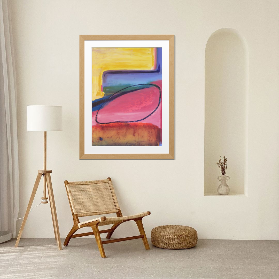 Yellow OverCIRC – Abstract Modern Art Painting | Bold Geometric Design