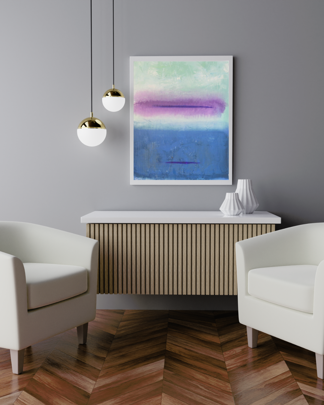 Mirrorline – Original Abstract Canvas Painting for Modern Home Décor