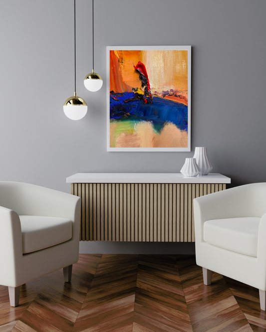 Redthick Abstract Wall Art - Modern Bold Color Painting for Stylish Home Decor