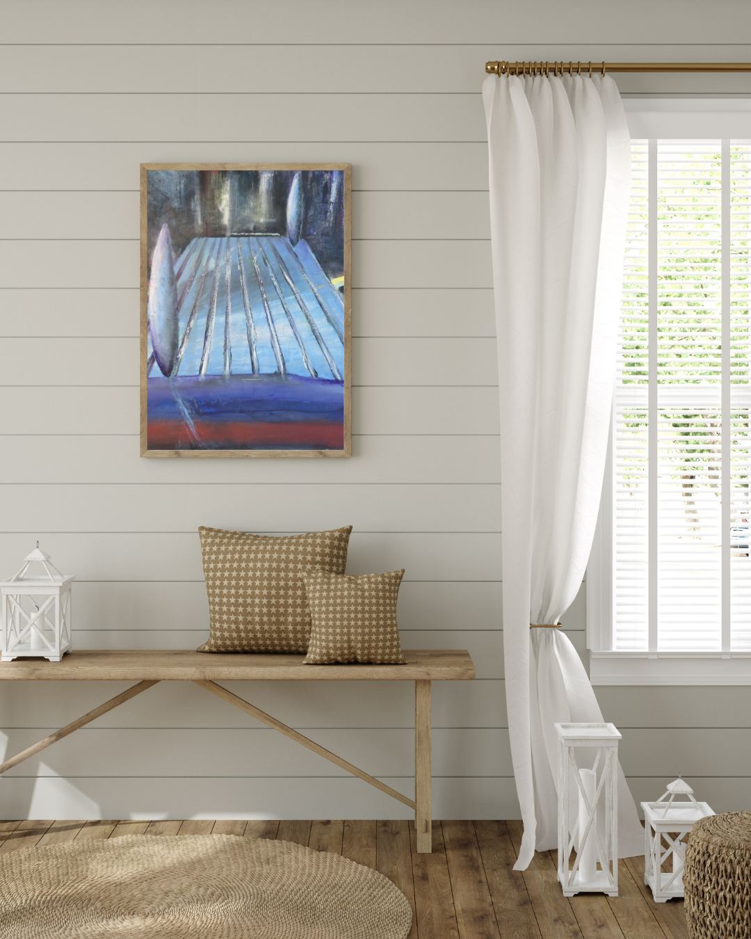 TwoTrees II – Captivating Abstract Landscape Artwork | Modern Art for Sophisticated Interiors