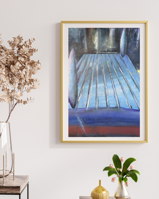 TwoTrees II – Captivating Abstract Landscape Artwork | Modern Art for Sophisticated Interiors
